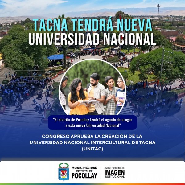 CONGRESO APRUEBA CREACIÓN DE LA UNIVERSIDAD NACIONAL INTERCULTURAL DE TACNA